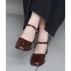 ショッピングストラップ パンプス 「オケージョン対応/WEB先行」スクエアストラップパンプス