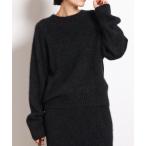 ニット セーター フォックスブレンドラメクルーネックプルオーバー レディース