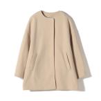 ショッピングcolors ノーカラーコート コート SHIPS Colors:「手洗い可能」ジャージー メルトン ノーカラー コート レディース