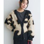 ショッピングアニマル カーディガン アニマルジャカードニットカーディガン「ハンドウォッシャブル」  レディース
