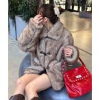 コート アウター ダッフルボタンファージャケット レディース