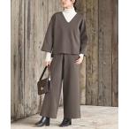  выставить V шея вязаный тянуть over + вязаный брюки выставить женский 