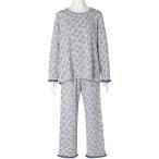 パジャマ ルームウェア キッドブルー -２５接結フラワーＪＱ -長袖パジャマ -KNCK538 -kidblue レディース