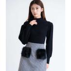 ニット セーター タートルネックリブニット レディース