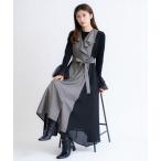 ショッピングシフォン ワンピース シフォン切り替えジャンスカ
