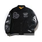 「Salong hameu」 スタジャン X-LARGE ブラック メンズ