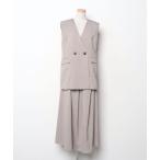 ショッピングノースリーブ 「ELENDEEK」 ノースリーブワンピース 02 グレー レディース