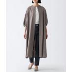 「無印良品」 7分袖ワンピース L グレー レディース