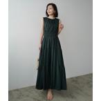 ショッピングティアード 「anuans」 ノースリーブワンピース FREE グリーン レディース