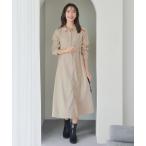 ワンピース コーデュロイサイドリボンワンピース