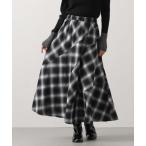 ショッピングマキシ スカート チェック切り替えマキシスカート