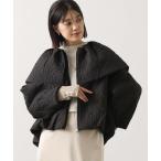 コート アウター ケープカラー刺繍中綿シャツ レディース