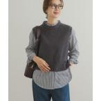 ベスト ジレ ウールカシミヤニットベスト レディース