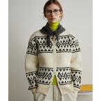 カーディガン ダブルジップカウチンニットカーディガン レディース