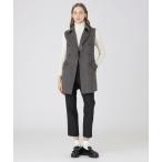 ベスト ジレ クレストブリッジチェックリバーポリウールジレ レディース