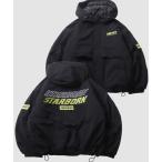 ダウンジャケット ダウン Big Patch Padded Zip Hoodie/ワッペン刺繍 オーバーサイズ パファージャケット パデッドジャケット