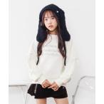 ショッピング子供服 トレーナー  ダンボール袖ラインりぼんトレーナー キッズ 子供服 女の子