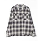シャツ MINEDENIM（マインデニム）C.Flannel Ombre Open Collar SH「2025年秋冬入荷モデル」 メンズ