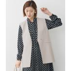 ショッピングジレ コート アウター トリアセダブルジョーゼット ジレ レディース