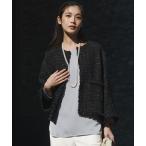 ショッピングツイード コート アウター GIOLICAツイード ノーカラー ジャケット レディース