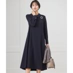 ワンピース トリアセダブルジョーゼット 襟付き ワンピース