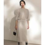 ワンピース チュールニット×リバーシブルスカート セット