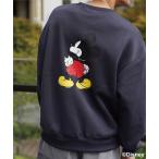 ショッピングミッキー トレーナー スウェット (DV)「Disney」ミッキーマウス バックプリント スウエット プルオーバー メンズ