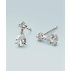 ピアス 「Holiday Limited」 K10ホワイトゴールド しずく ピアス レディース