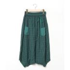 ショッピングサルエルパンツ 「FRAPBOIS」 チェック柄サルエルパンツ 1 グリーン レディース