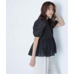 「NATURAL BEAUTY BASIC」 半袖ブラウス FREE ブラック レディース