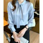 ブラウス シャツ リボンタイ ブラウス レディース レディース