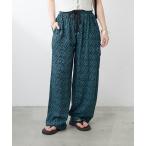 「Remind me and forever」 イージーパンツ FREE ターコイズブルー レディース