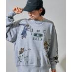 トレーナー スウェット ペイティング カレッジプリント スウェット レディース