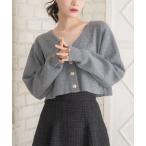 カーディガン ビジューロゴNTカーデ レディース