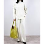 セットアップ 「上品リラックス×着回し自在。きれいめニットセットアップ」ハイネックニットセットアップ レディース