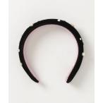 「Her lip to」 ビジューカチューシャ「Chapeaud'Oコラボ」 - ブラック レディース