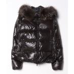 「DUVETICA」 ボーダー柄ダウンジャケット 42 グレー レディース