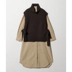 シャツワンピース ニット ベスト × シャツ ワンピース セット
