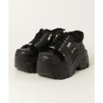 ショッピング厚底 スニーカー ヨースケYOSUKE　ウィメンズ厚底ボリューミーソールムートンボアレースアップスニーカー4460116 レディース