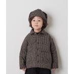 ショッピング柄 コート アウター チェック柄中綿ジャケット キッズ 子供服 男の子 女の子