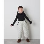 パンツ 「リンクコーデ」キルティング花柄パンツ キッズ 子供服 女の子