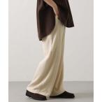 パンツ フリンジジャガードワイドパンツ レディース