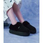 ショッピングスリッポン レディース スリッポン CLOUDY FLATFORM FUR MULES レディース