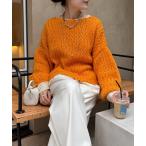 ニット セーター ウールスラブロービングニット レディース