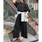 「TICCA」 オールインワン フリー チャコールグレー レディース