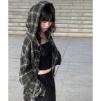 「anyonemore」 長袖ネルシャツ FREE カーキ レディース