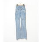 ショッピングブーツカット 「EMODA」 ブーツカットデニムパンツ SMALL ブルー レディース