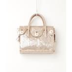 「CARVING TRIBES」 花柄ハンドバッグ - ピンク レディース