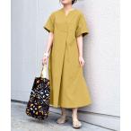 「SHIPS」 「SHIPS any」半袖ワンピース ONE SIZE イエロー レディース