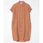 「GYMPHLEX」 シャツワンピース 14 オレンジ レディース